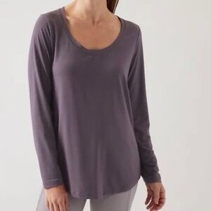 Athleta Stratus Il Top Women's Long Sleeve Purple